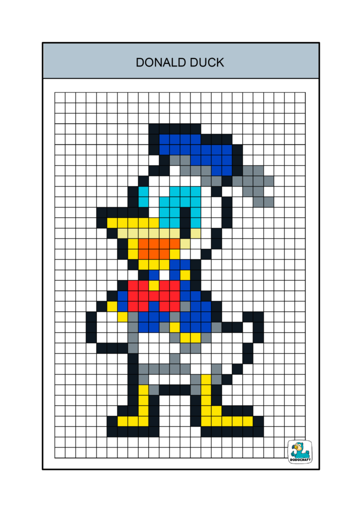 Pixel art donald duck dodocraft