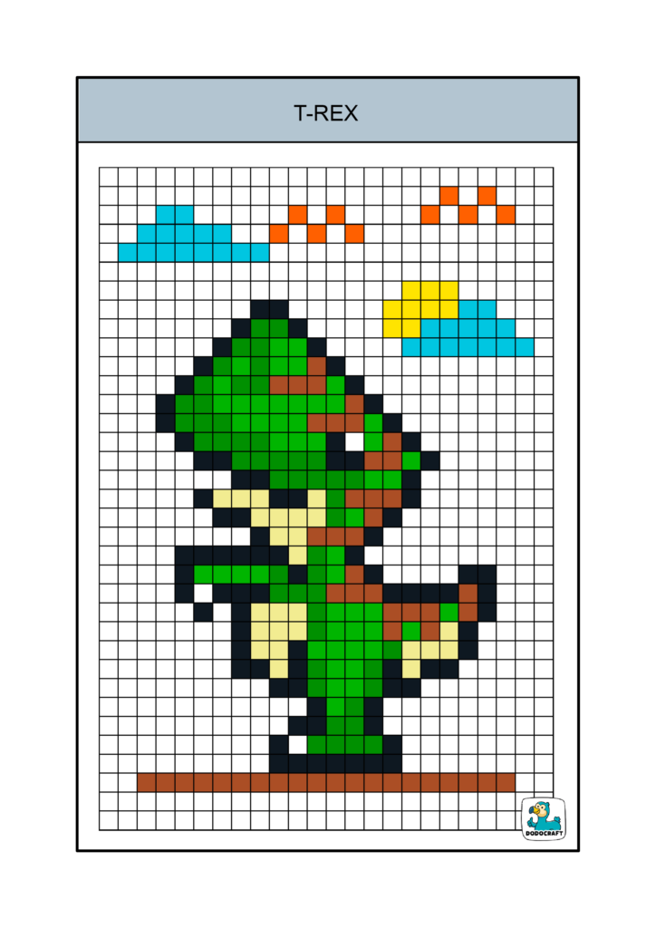 Pixel art trex dodocraft