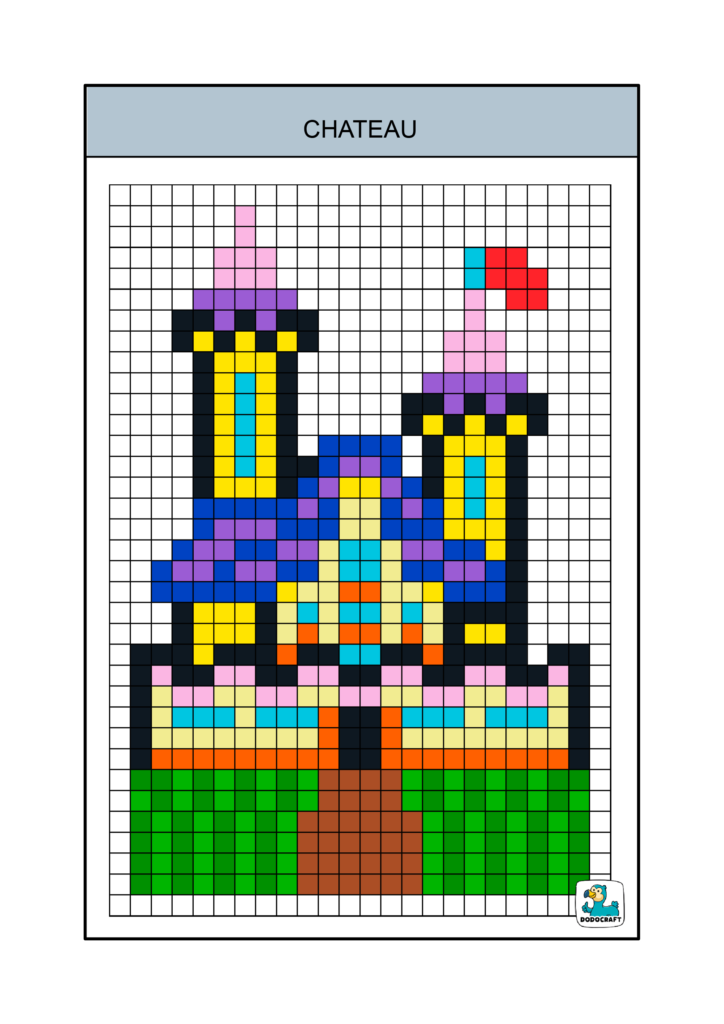 Pixel art chateau dodocraft