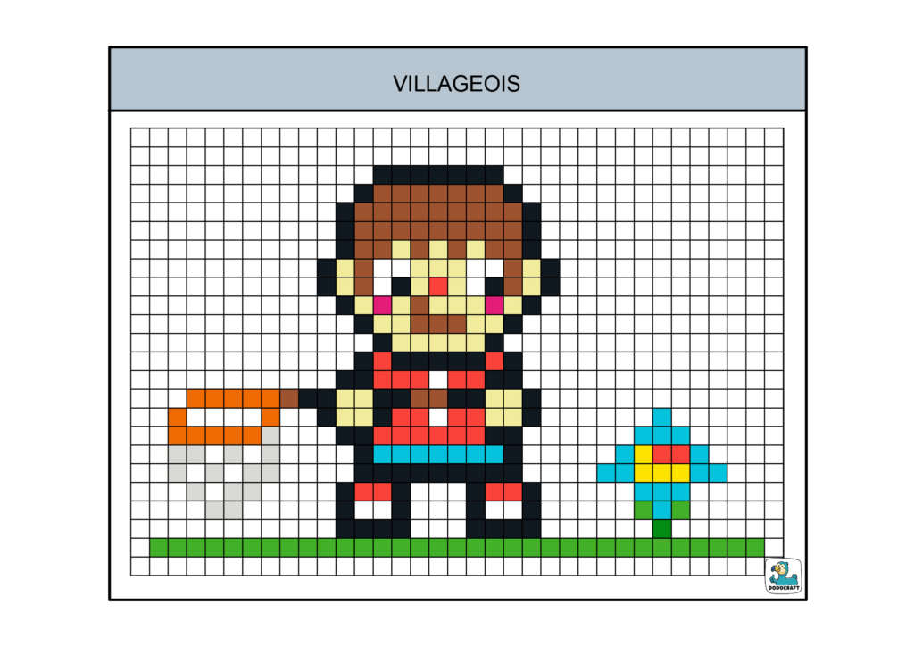 Villageois Animal Crossing pixel art dodocraft