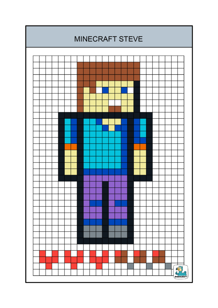 Steve pixel art dodocraft