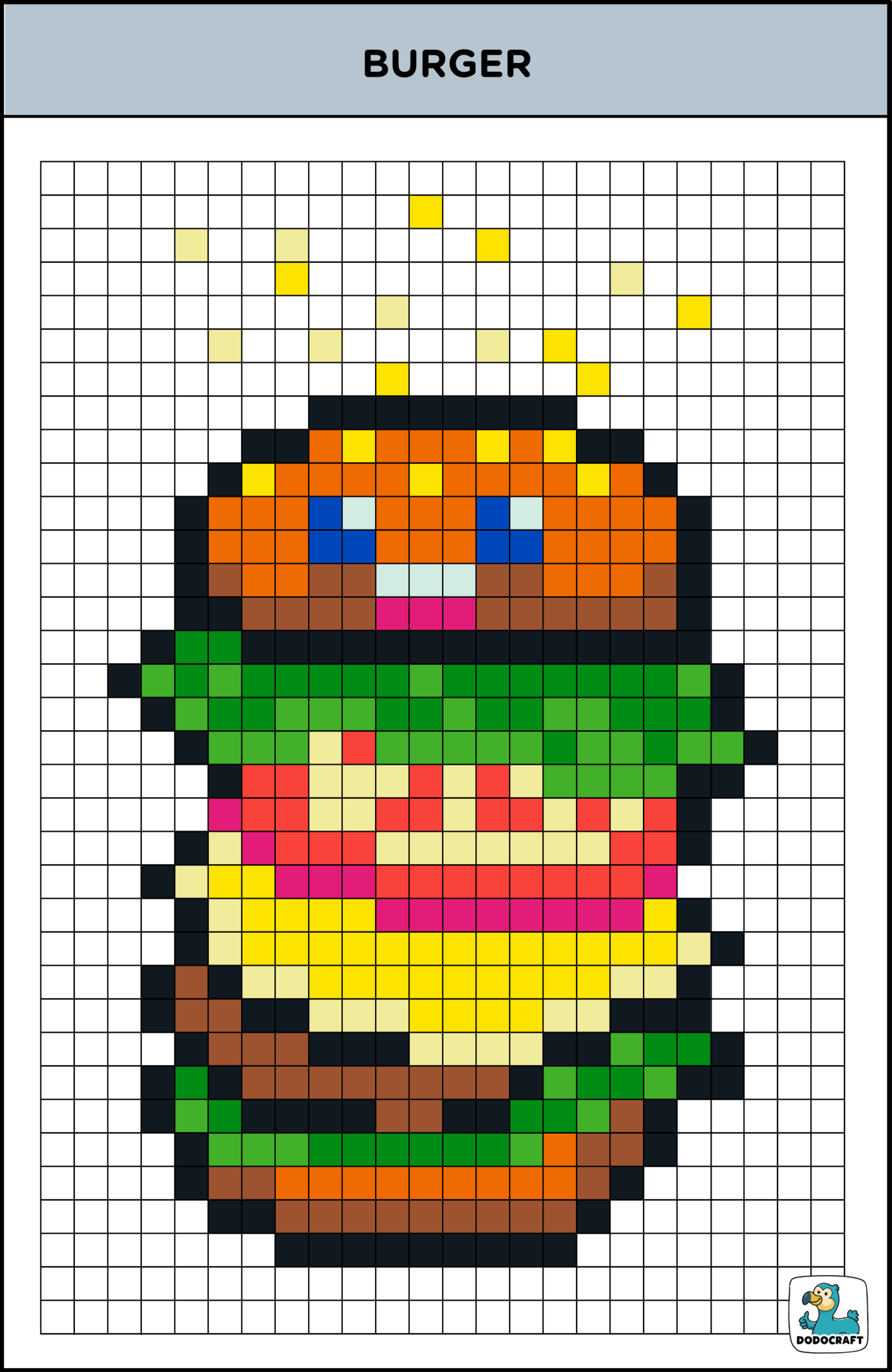 Modèle hamburger Dodocraft